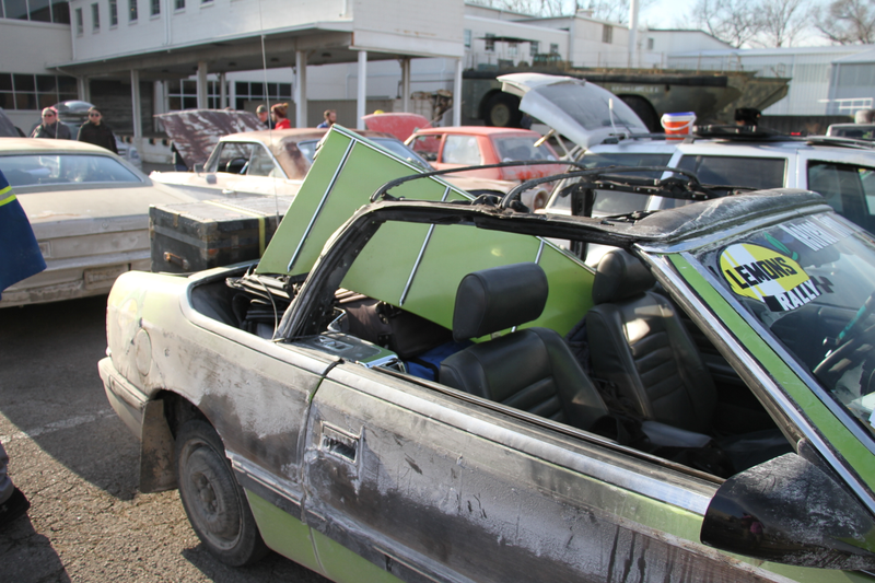 Illustration for article titled This Movie Tribute Chrysler LeBaron Got Burned to a Crisp for Snow Domination